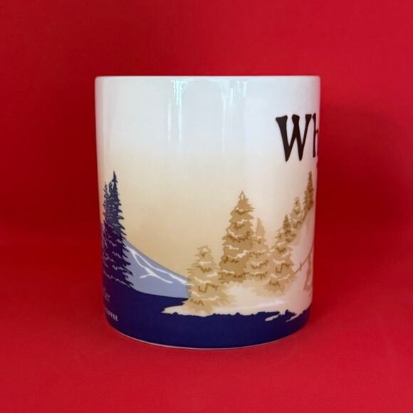 Starbucks Whistler Canada Coffee Mug Global Icon 2012 Tan Blue EUC 16 Oz. - Picture 4 of 10